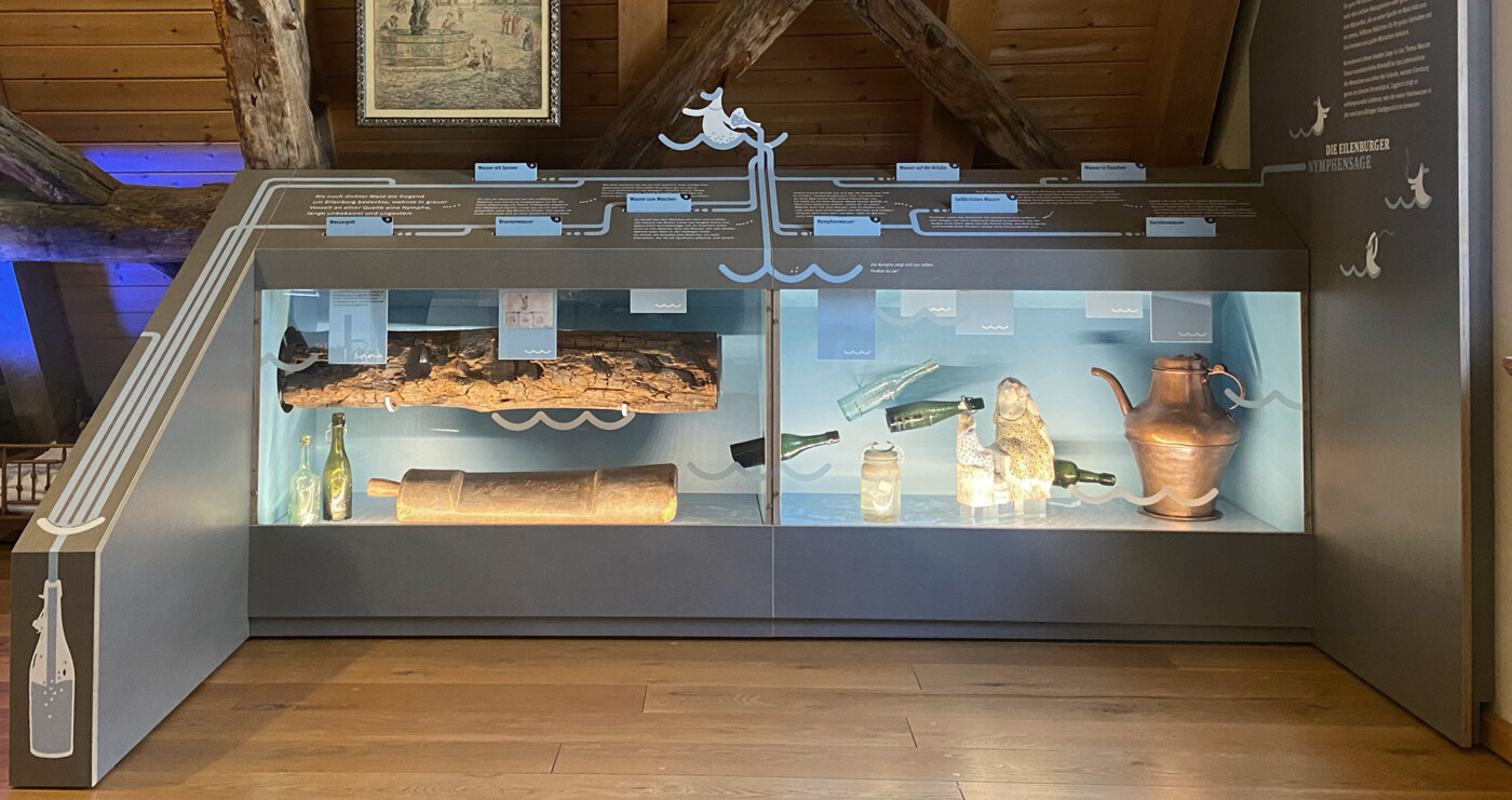 Nymphenvitrine Stadtmuseum Eilenburg